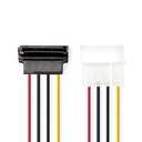 Nedis CCGP73505VA015 Interne Voedingskabel Molex - SATA 15-Pins Verguld 15cm Multicolour