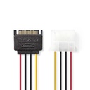 Nedis CCGP73530VA015 Internal Power Cable SATA 15-Pin Male - Molex Female 15cm Multicolour