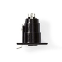 Nedis COTP15911BK XLR-Connector vrouwelijk Vernikkeld Chassis 5mm Maximale diameter Metaal Zwart 