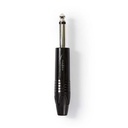 Nedis COTP23900BK 6,35 mm Jack Audioconnector Vernikkeld 6mm Maximale Diameter Zwart