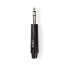 Nedis COTP23901BK 6,35 mm Jack Audioconnector Vernikkeld 6mm Maximale diameter Zwart 