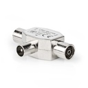 Nedis CSGB40951ME Coax-Splitte Vernikkeld 75 Ohm T-Splitter Zilver