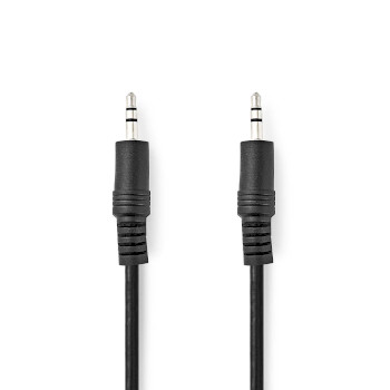 Nedis CAGB22000BK05 Stereo-Audiokabel | 3,5 mm Male | 3,5 mm Male | Vernikkeld | 0.50 m | Rond | Zwart | Doos
