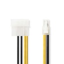 Nedis CCGP74340VA015 Internal Power Cable P4 - Molex Gold Plated 20cm Yellow / Black