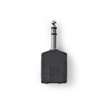Nedis CAGP23940BK Stereo-Audioadapter 6,35 mm jack - 2x 6,35 mm Jack Vrouwelijk Zwart 10 stuks