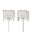Nedis CCGP52100IV50 Serial Cable D-SUB 25-Pin Nickel Plated 5m Ivory