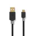Nedis CCBW60500AT20 USB 2.0 Cable USB-A - USB Micro-B 480 Mbps Gold-plated 2m Black