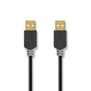 Nedis CCBW60000AT20 USB Cable USB 2.0 480 Mbps Gold Plated 2m Black