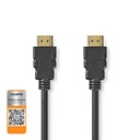 Câble HDMI 2.0 Nedis CVGP34050BK20 avec Ethernet 4K à 60 Hz 18 Gbit/s 2 m Noir