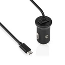 Nedis CCHAM240ABK Autolader 12 W 2.4 A Micro-USB 1m Enkel Voltage Zwart