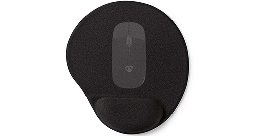 Nedis Muismat polssteun Zwart - MPADFG100BK