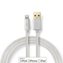 Câble USB 2.0 Lightning - USB-A 480 Mbit/s plaqué or 1 m Aluminium Nedis CCTB39300AL10