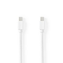 Nedis CCGB37504WT20 Mini DisplayPort 1.4 Cable 48 Gbps 8K@60Hz Nickel-plated 2m White