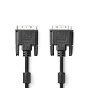 Nedis CCGP32001BK30 DVI-Kabel DVI-D 24+1-Pins 2560x1600 Vernikkeld 3m Zwart 