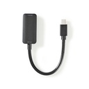 Nedis CCGP37654BK02 Mini DisplayPort 1.4-Kabel Mini-DisplayPort - HDMI Vrouwelijk 48 Gbps 20cm Zwart
