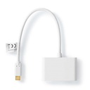 Nedis CCGP65960WT02 USB 3.2 Gen 1-Adapter  USB-C - 2x USB-A Vrouwelijk 5 Gbps 20cm Wit