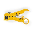 Nedis CSGG49520YE Cable Stripper Flat/Round/Coax RG59, RG6, RG7 and RG11 Yellow