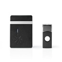 Nedis DOORB212BK Draadloze Deurbelset Batterij Gevoed 80 dB 300 m IP44 Zwart
