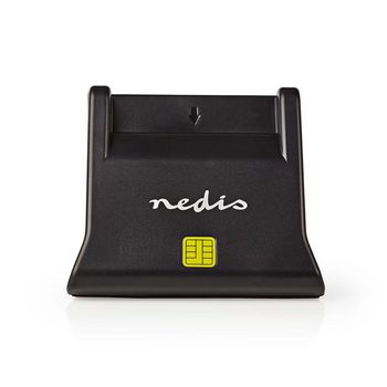 Nedis CRDRU2SM3BK Kaartlezer Smart Card (ID) USB 2.0 Zwart
