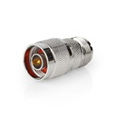 Nedis CSGP42942ME Coax Adapter N - PL259 Female Nickel Plated 75 Ohm Silver 10 Pieces