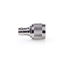 Nedis CSGP42940ME Coax Adapter N - BNC Female Nickel Plated 50 Ohm Silver 10 Pieces