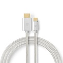 Nedis CCTB64655AL20 USB 3.2 Gen 1 Adapter USB-C - HDMI 4K@60Hz 18 Gbps 2m Gold-plated Silver