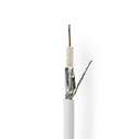 Nedis CSBR4015WT1000 Coaxkabel op rol RG6T 75Ohm Dubbel Afgeschermd ECA 100m Wit 