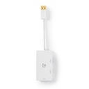 Nedis CCGP37366WT02 Mini-DisplayPort-Adapter DVI-D 24+1-Pins / HDMI / VGA 4K@60Hz Verguld Wit 