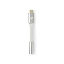 Adaptateur USB-C Nedis CCTB65950AL008 USB-C - Jack 3,5 mm 8 cm Argent plaqué or