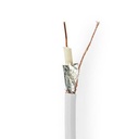 Nedis CSBR4010WT1000 Coaxkabel op rol RG6T 75 Ohm Dubbel Afgeschermd ECA 100m Wit 