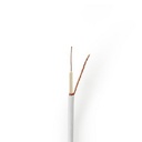Nedis CSBR4005WT1000 Mini-Coaxkabel op rol 75 Ohm Enkelvoudig Afgeschermd ECA 100m Wit