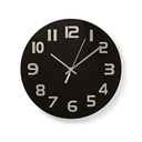 Nedis CLWA006GL30BK Wall Clock 300 mm Diameter Glass Black