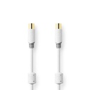 Nedis CSBW40015WT100 Coaxkabel Verguld 100dB 75Ohm Dubbel Afgeschermd 10m Wit 