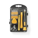 Nedis CSTS10017 Phone/Tablet/PC repair set 17-in-1 Zwart/Geel