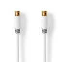 Nedis CSBW41300WT100 Coax Cable F Quick Gold Plated 75 Ohm Double Shielded 10m White