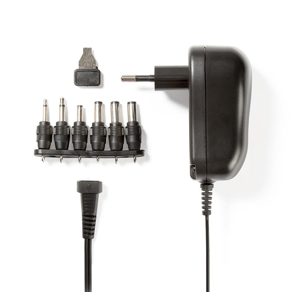 Nedis ACPA001 Universal AC Power Adapter 12 W 3-12V DC 1.80m 2A Black