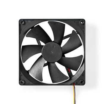 Nedis DCFAN14025BK DC Ventilator 140 mm 3-Pin 24.9 dBA Zwart