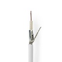 Câble coaxial Nedis CSBG4015WT250 sur bobine RG59 75 ohms double blindage ECA 25 m blanc