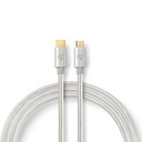 Nedis CCTB60650AL30 USB 2.0 -Kabel USB-C - USB Micro-B 10W 480Mbps Verguld 3m Zilver