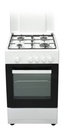 Cuisinière à gaz autonome Everglades EVCK039, largeur 50 cm, blanche