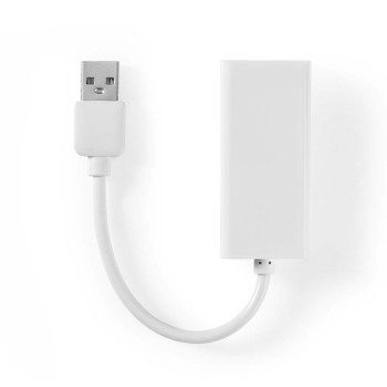 Adaptateur réseau USB 2.0 Nedis CCGB60950WT02 100 Mbit/s USB-A - RJ45 femelle 20 cm nickelé blanc