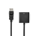 Nedis CCGB37351BK02 DisplayPort-Adapter DisplayPort -VGA Vrouwelijk 1080p Vernikkeld 20cm Zwart