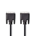 Câble DVI Nedis CCGP32000BK100 DVI-D 24+1 broches 1080p nickelé 10 m noir