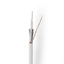 Nedis CSBG4030WT500 Coaxial cable on reel RG59U 75Ohm Double Shielded ECA 50m White