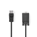 Câble VGA Nedis CCGB37301BK20 DisplayPort - VGA nickelé 1080p 2 m Noir