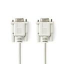 Câble null modem Nedis CCGL52055IV20 D-SUB femelle 9 broches nickelé 2 m blanc