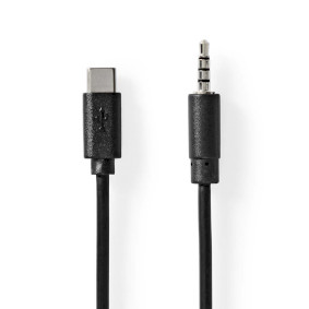 Nedis CCGL65950BK10 USB 2.0 Adapter USB-C - 3.5 mm Jack 1m Nickel-plated Black