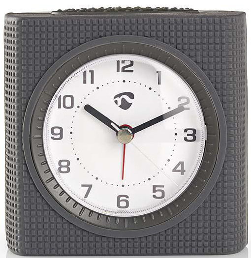 Nedis CLDK004GY Analogue Desk Alarm Clock Backlight Grey