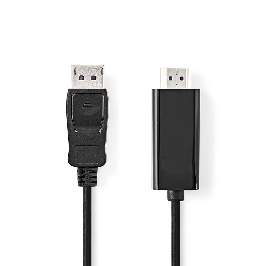 Câble DisplayPort Nedis CCGB37100BK30 DisplayPort - HDMI 4K à 30 Hz nickelé 3 m Noir
