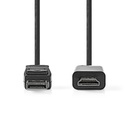 Câble DisplayPort Nedis CCGL37100BK10 DisplayPort - HDMI 1080p nickelé 1 m Noir